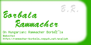 borbala rammacher business card